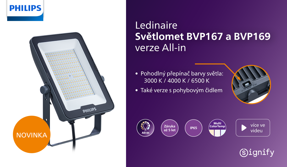 Novinka: Světlomety PHILIPS BVP167 a BVP169